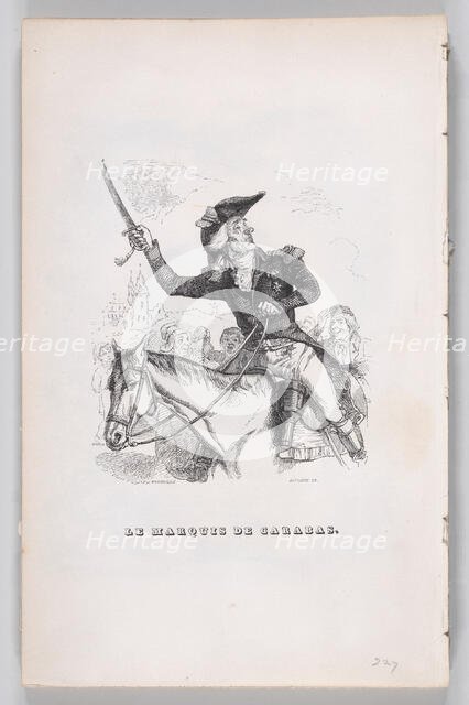 The Marquis of Carabas from The Complete Works of Béranger, 1836. Creator: Louis-Henri Brevière.
