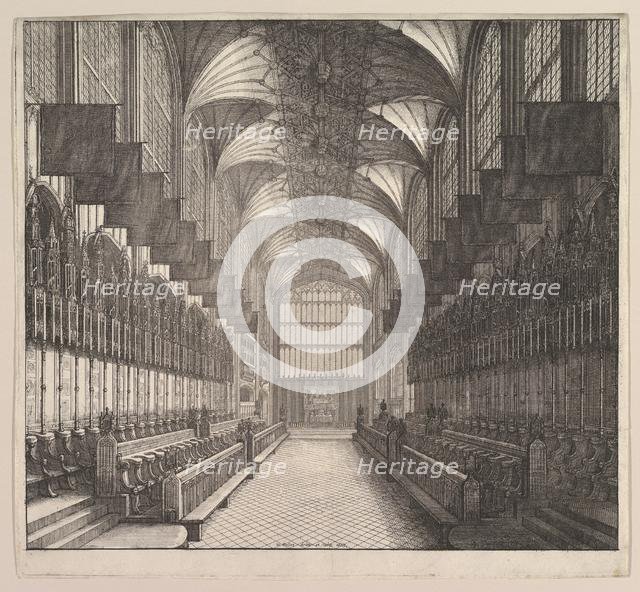 Windsor Castle, St. George's Chapel, Choir, 1663. Creator: Wenceslaus Hollar.