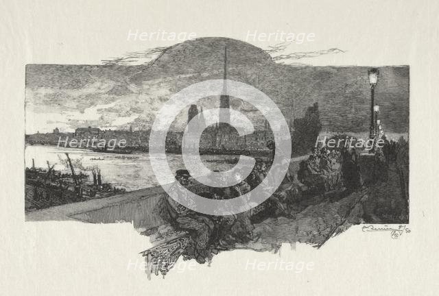 Rouen Illustré: Le Pont de Pierres, 1896. Creator: Auguste Louis Lepère (French, 1849-1918).