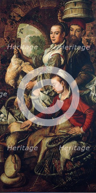 Market Scene, c. 1565. Artist: Beuckelaer, Joachim (ca. 1533-1574)