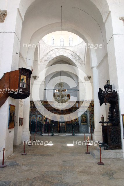 Interior of a monastery church, North Cyprus.