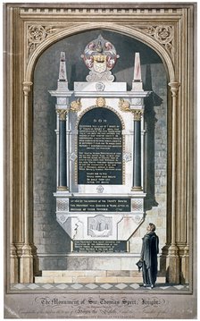 Monument to Sir Thomas Spert in St Dunstan's church, Stepney, London, 1809. Artist: George Hawkins