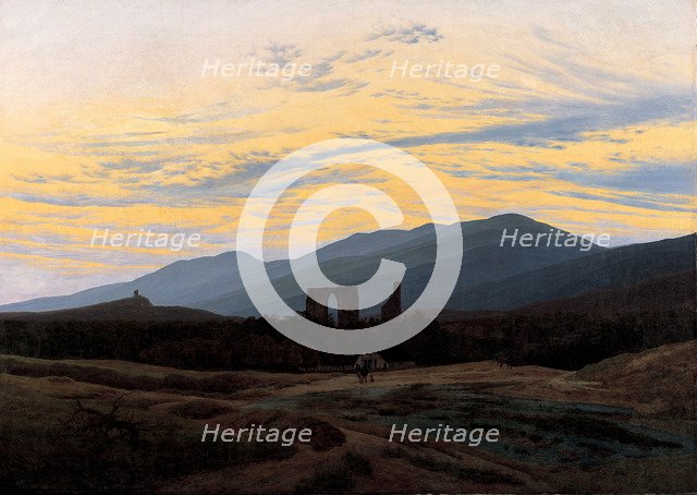 Ruins of Eldena Abbey in the Riesengebirge, ca 1834. Artist: Friedrich, Caspar David (1774-1840)