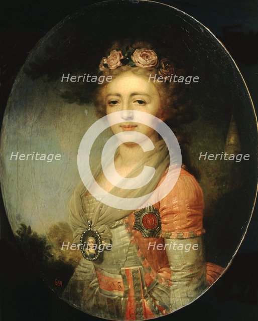 Portrait of Grand Duchess Alexandra Pavlovna (1783-1801), Daughter of Emperor Paul I, c1798.