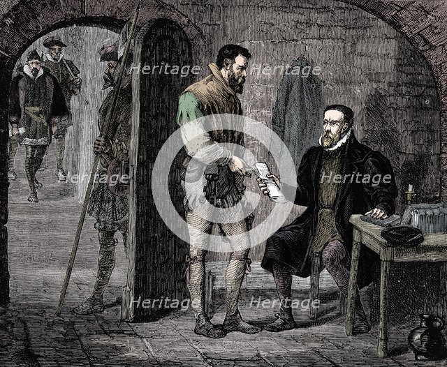 William Tyndale, English translator, 1536 (late 19th century). Artist: Unknown.