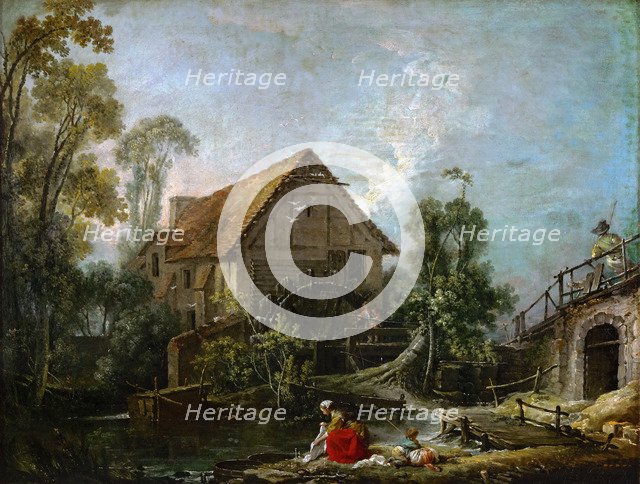The Mill. Artist: Boucher, François (1703-1770)