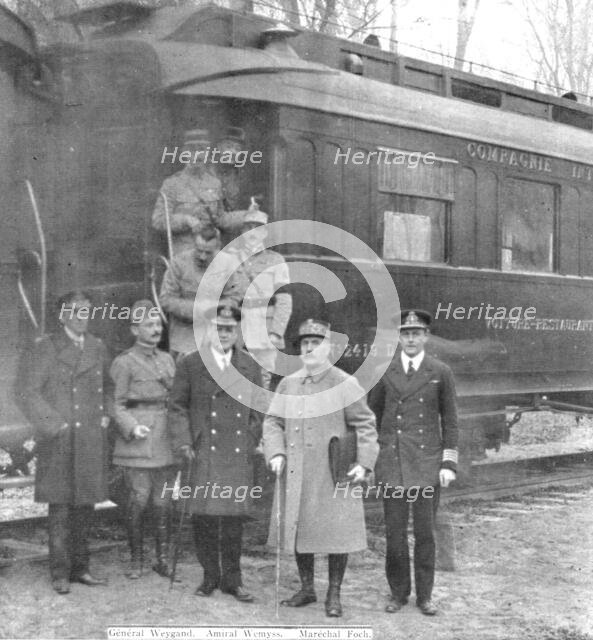 ''La Capitulation Allemande; Le matin du 11 novembre, le marechal Foch part pour Paris..., 1918. Creator: Unknown.
