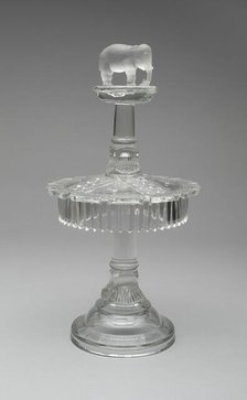 Jumbo/Elephant pattern spoon rack, 1883/5. Creator: Canton Glass Company.