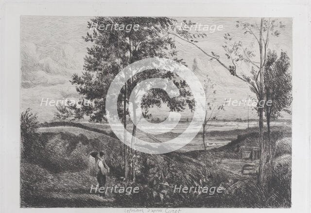 Landscape after Corot, 1873-90. Creator: Ferdinand Lefman.