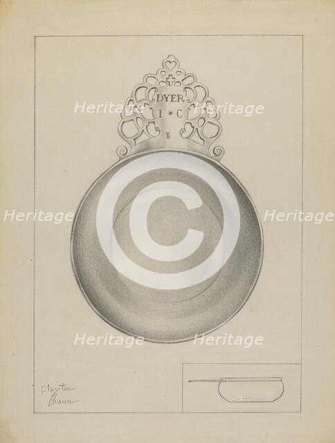 Silver Porringer, 1936. Creator: Clayton Braun.