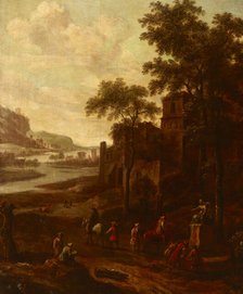 Landscape with a Group of Wanderers, between 1645-1685. Creator: Jan Blom.