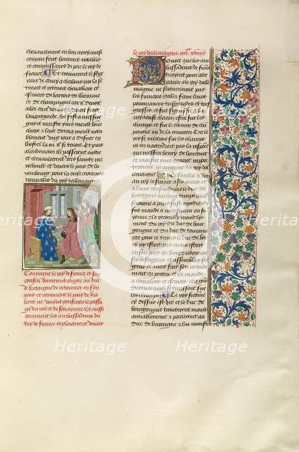 The King of France Sending a Messenger to the German Emperor, c1380s, about 1480-1483. Creator: Unknown.