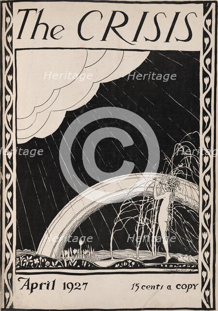 The Crisis: a record of the darker races, April 1927 [Cover], 1927-04. Creator: Laura Wheeler Waring.