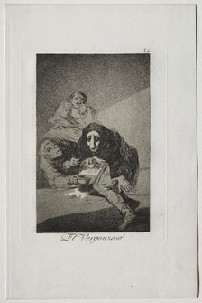 Caprichos: The Shamefaced One. Creator: Francisco de Goya (Spanish, 1746-1828).