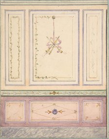 Pompeiian Design for Paneling, second half 19th century. Creators: Jules-Edmond-Charles Lachaise, Eugène-Pierre Gourdet.