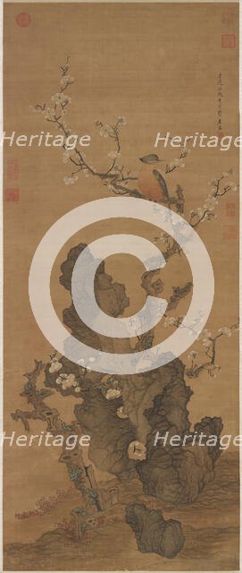 Plum Blossoms and Wild Bird, 17th century. Creator: Chen Hongshou (1599-1652).