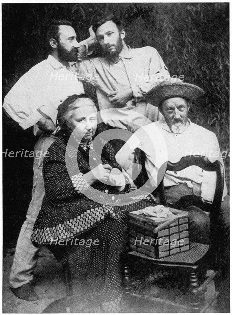 The Curie family, late 19th century.  Artist: Anon