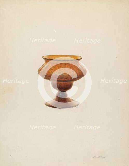 Salt Cup, c. 1940. Creator: Van Silvay.