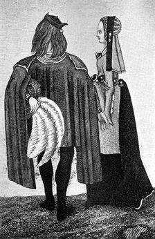 Male and female costume, late 15th-early 16th century, (1910). Artist: Unknown