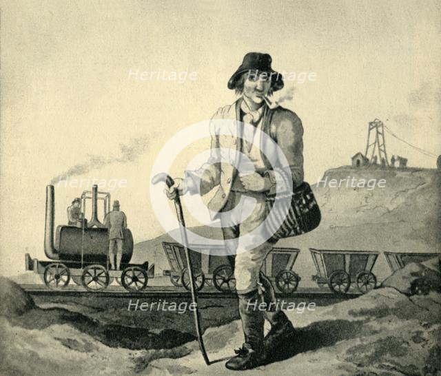 'A Blenkinsop Locomotive at a Yorkshire Colliery, 1814', (1945).  Creator: Unknown.