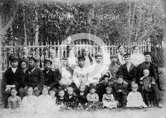 Workers of the Gorokhov mill with their families, 1904. Creator: Unknown.