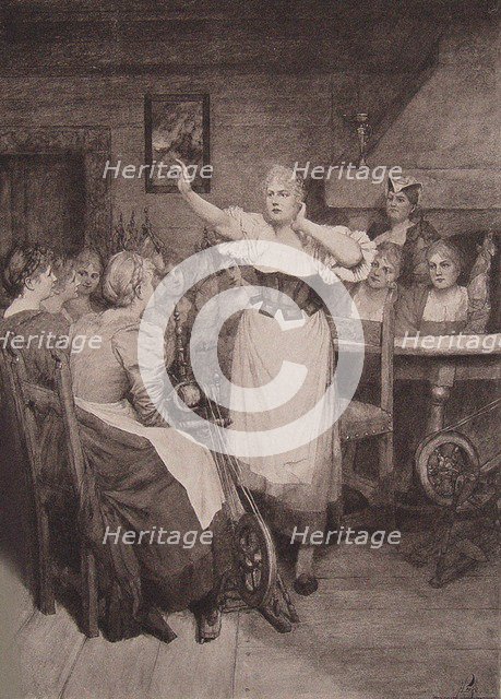 Opera Der fliegende Holländer (The Flying Dutchman) by Richard Wagner, II Act, 1894.