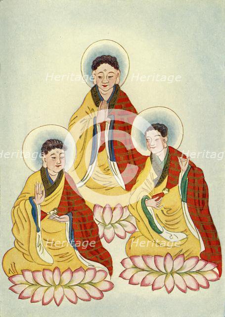 'The Buddhist Triad', 1922. Creator: Unknown.