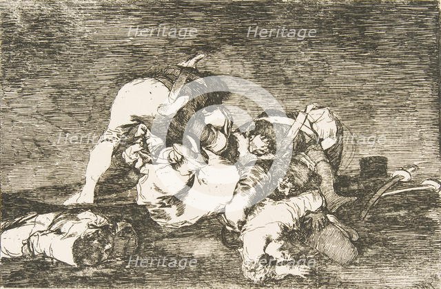 Plate 10 from "The Disasters of War' (Los Desastres de la Guerra): 'Nor do these.' (Tampoc..., 1810. Creator: Francisco Goya.