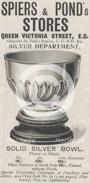 Spiers and Pond's Department store, 1898. Artist: Unknown