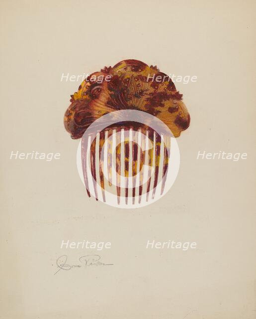 Comb, c. 1940. Creator: Cora Parker.