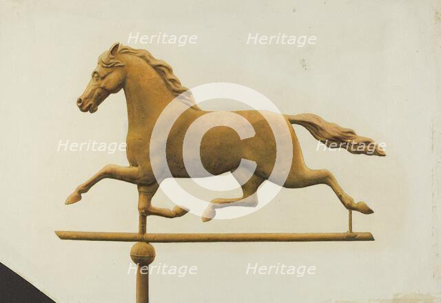 Running Horse Weather Vane, c. 1940. Creator: Gertrude Koch.