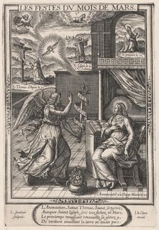 Les Festes du mois de Mars (March: The Annunciation), 1603. Creator: Leonard Gaultier.