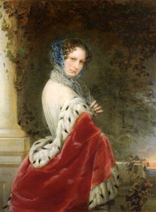 Portrait of Empress Alexandra Fyodorovna (Charlotte of Prussia), Emperor's Nicholas I wife (1798-1860), 1852. Artist: Robertson, Christina (1796-1854)