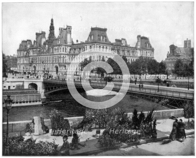 Hotel de Ville, Paris, late 19th century. Artist: John L Stoddard