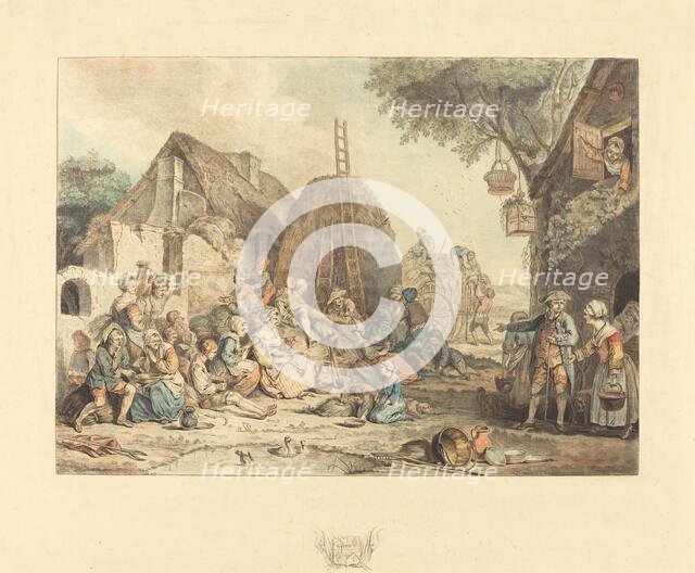 The Harvesters' Lunch, 1774. Creator: Jean Francois Janinet.