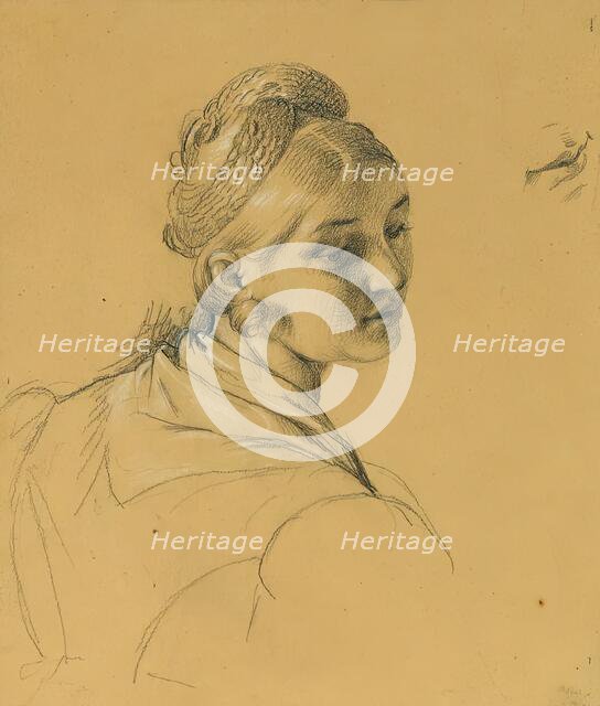 Female study on the “Entry after the Peace of Paris”, before 1828. Creator: Johann Peter Krafft.