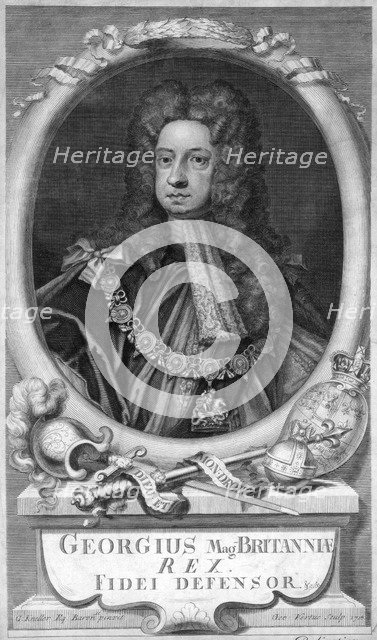 George I, King of Great Britain, 18th century.Artist: George Vertue