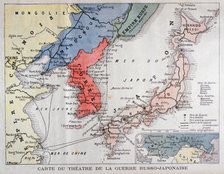 Map of the theatre of the Russo-Japanese War, 1904. Artist: A Meunier