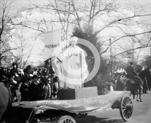 Float in suffrage parade, 1913. Creator: Bain News Service.