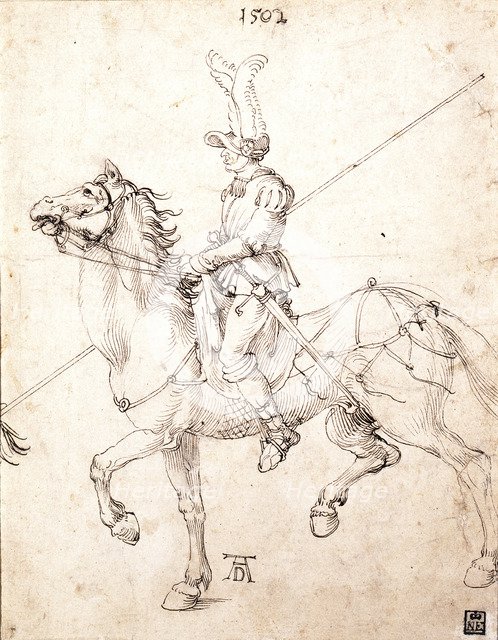 Lancer on Horseback, 1502. Artist: Dürer, Albrecht (1471-1528)