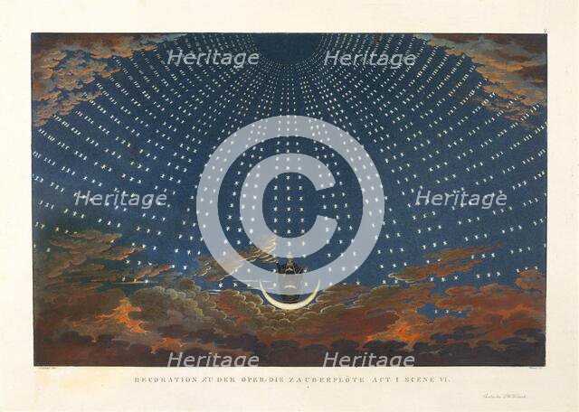 The Hall of Stars in the Palace of the Queen of the Night ..., 1847-49. Creator: Karl Friedrich Thiele.