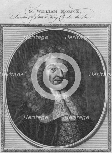 'Sr. William Morice, Secretary of State to King Charles the Second', 1784. Creator: Unknown.