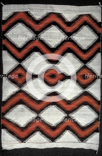 Navajo blanket, North American Indian, 19th century. Artist: Unknown