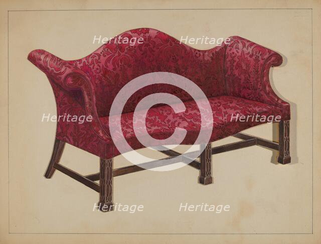 Sofa, 1935/1942. Creator: Frank Wenger.