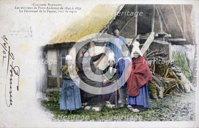 'Native Costume of Pont Audemer, Normandy', 1902. Artist: Unknown