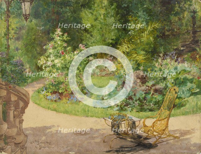 The garden of the avenue d'Eylau, 1885. Creator: Georges Jeannin.
