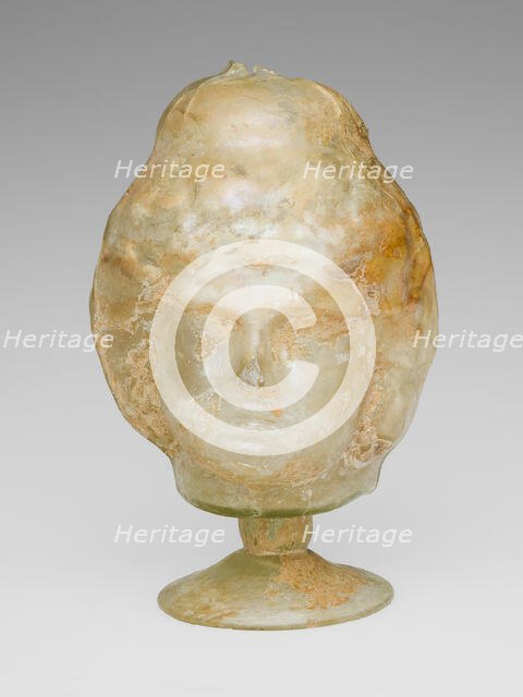 Flask in the Shape of a Head, 3rd century. Creator: Unknown.