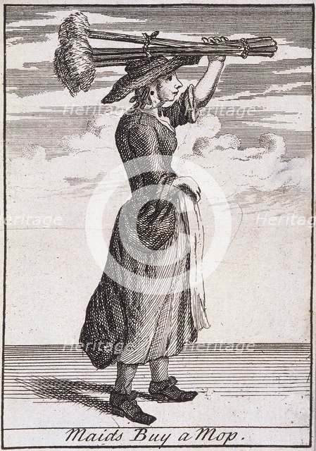 'Maids Buy a Mop', Cries of London, (c1688?). Artist: Anon