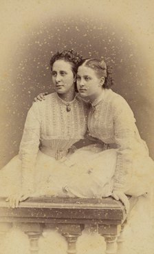 Portrait of Grand Duchess Alexandra Iosifovna (1830-1911) and Grand Duchess Olga Constantinovna of R