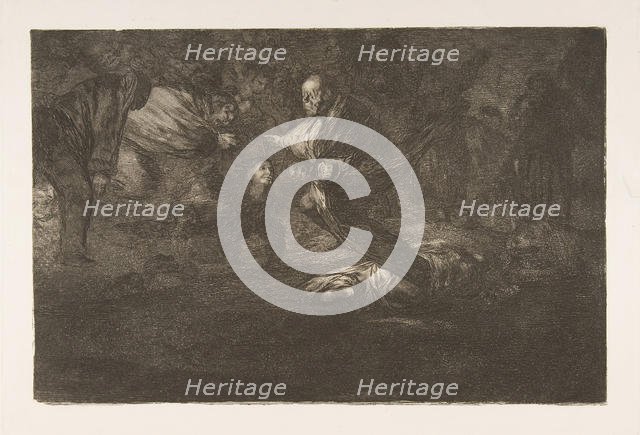 Plate 18 from the 'Disparates':Birds of a feather flock together, ca. 1816-23 (published 1864). Creator: Francisco Goya.